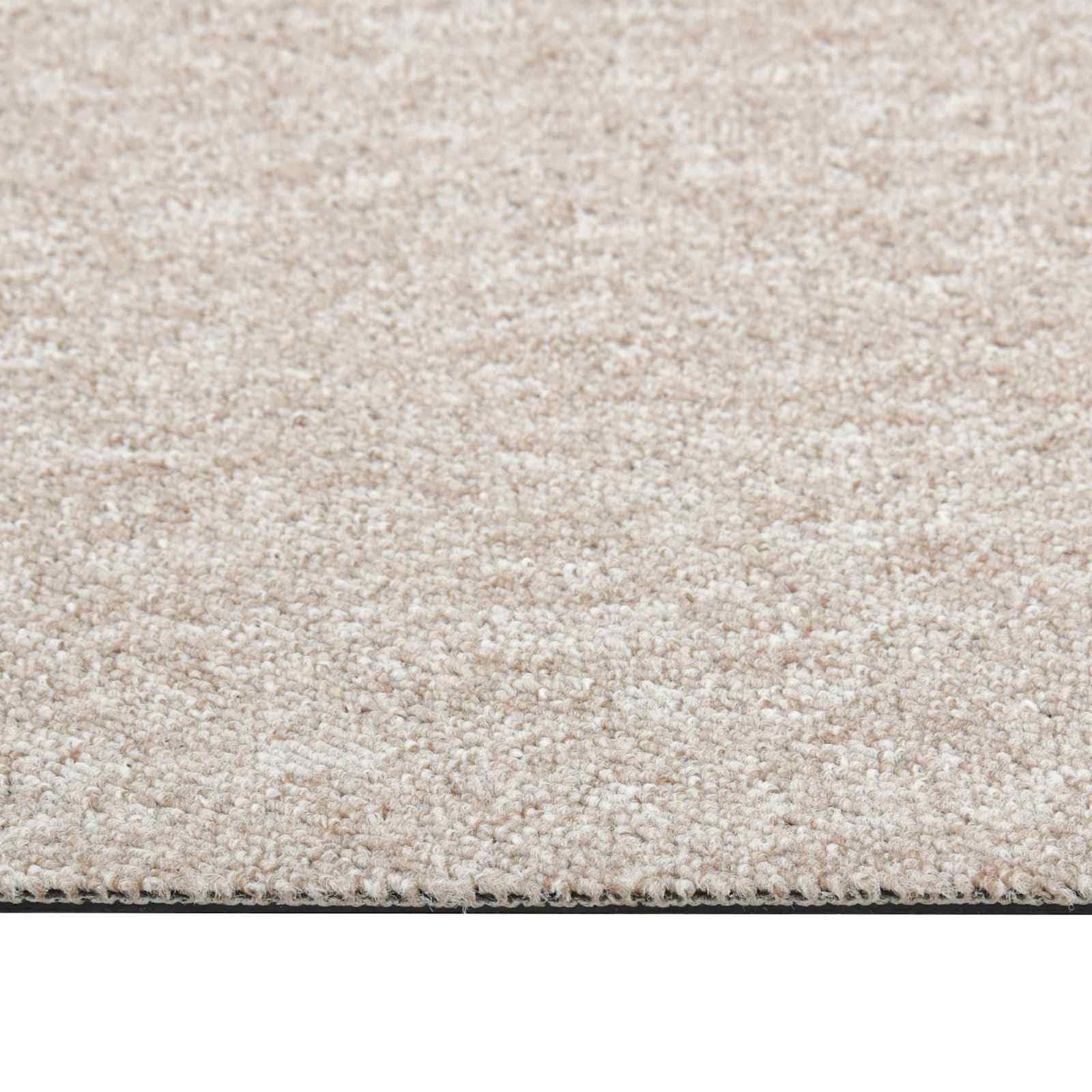 Lot de 20 dalles de moquette, beige clair, 50 x 50 cm, revêtement de sol en polypropylène, panneaux modulaires pour salon, bureau et couloir, surface totale de 5 m², design facile d'entretien