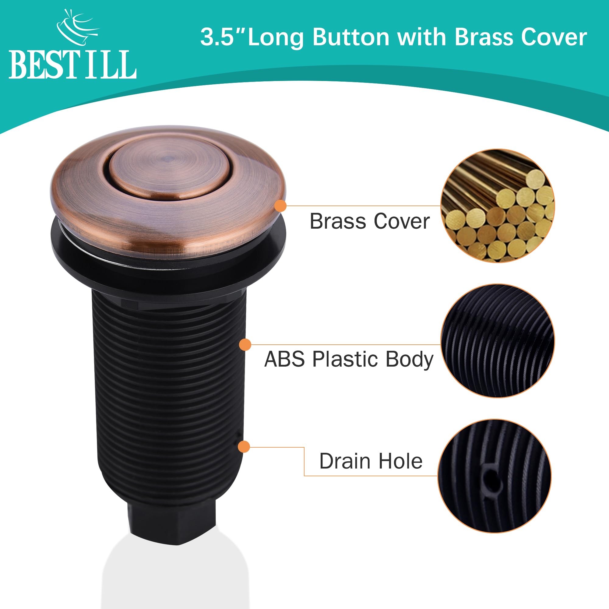 BESTILL Sink Top Garbage Disposal Air Switch Kit