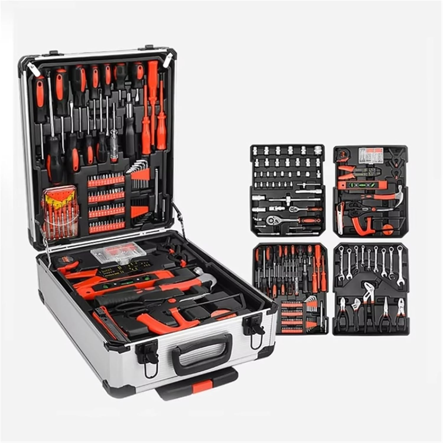 499PCS OEM Hand Tool Combination Set Home Appliance Repair Tool Box Kit Ratchet Carbon Steel Wrench Socket Set Hard Case