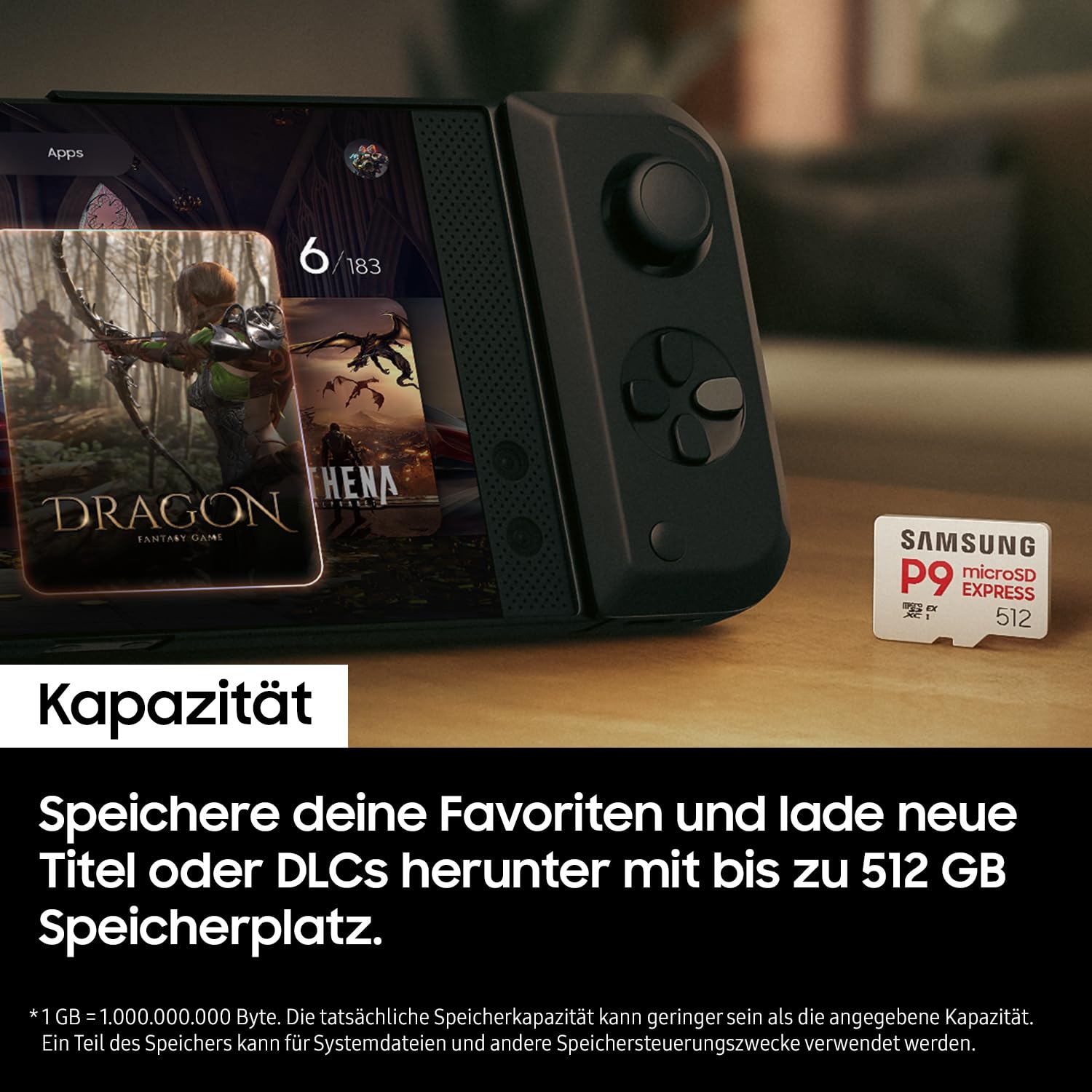 Samsung P9 Express microSD Express 256 GB, High-Speed Gaming Speicherkarte für Nintendo Switch 2, bis 800 MB/s Lesen, bis 200 MB/s Schreiben, Für 4K UHD Video, Konsolen und Kameras, MB-MK256T/WW