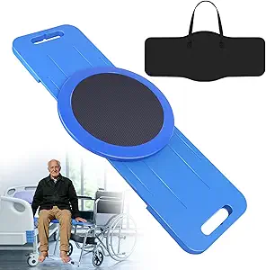 LOSCHEN Slide Transfer Board with Turntable, 29.5 inch Blue