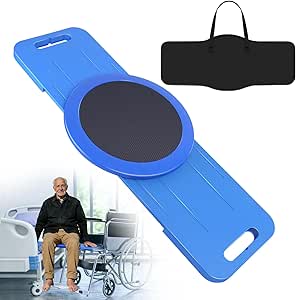 LOSCHEN Slide Transfer Board with Turntable, 29.5 inch Blue