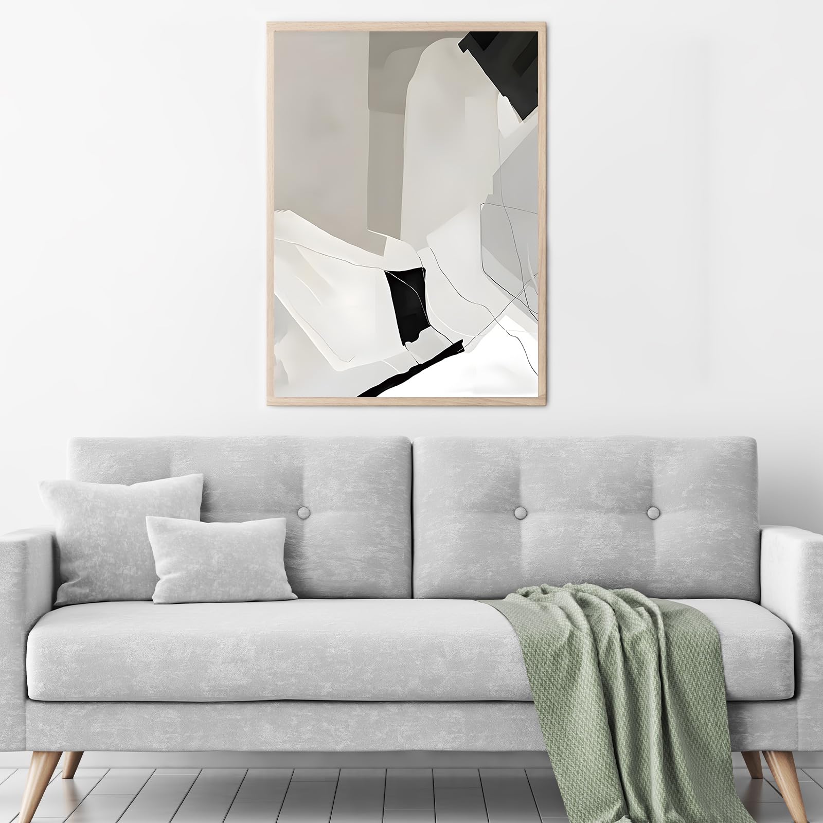 IUNTWEIE Abstrakte Poster 3er Set Moderne Wandbild Poster Abstrakte Geometrische Bilder Gold Kreisförmige Geometrische Leinwandbild Wohnzimmer Deko,Ohne Rahmen (E,70x100cm*3)