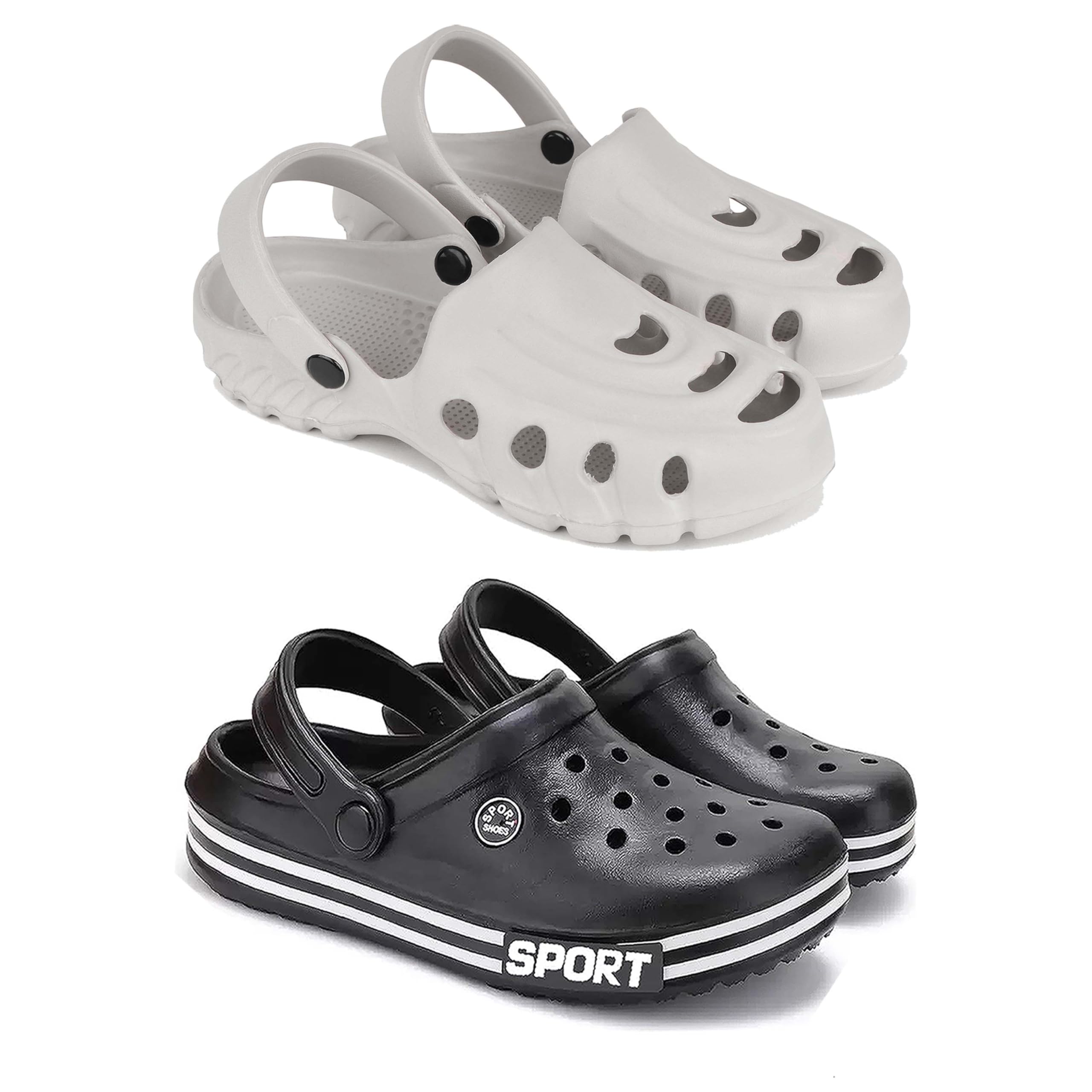 Men's Sandals Clogs | Lightweight Wear| Stylish & Easy to Wear For Men's GP-SAN-(2-COMBO)-3135-3014