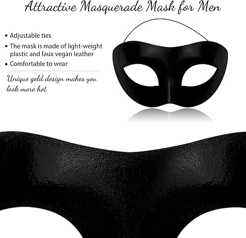 Miniatura 5 de IncreDecor Máscara de mascarada para parejas, para mujeres y hombres, máscara de Mardi Gras, máscara de metal para disfraz de Halloween, máscaras