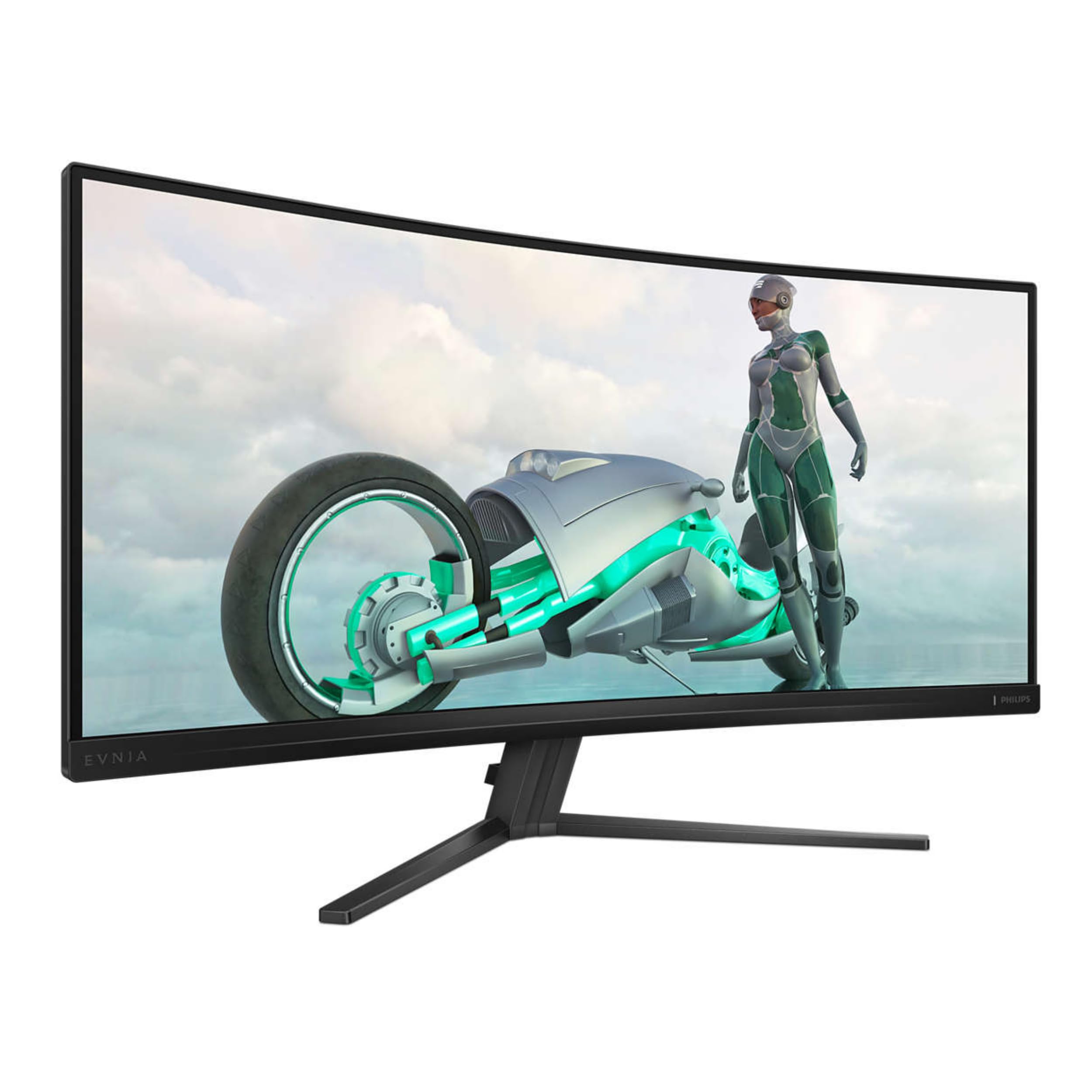PHILIPS Evnia 34M2C3500L 34 Zoll Curved, UW-QHD Gaming Monitor, 180Hz, Fast VA Panel, 1ms GtG, Adaptive Sync, HDR10, FreeSync Premium (3440x1440 HDMI 2X 2.0) Dunkelgrau