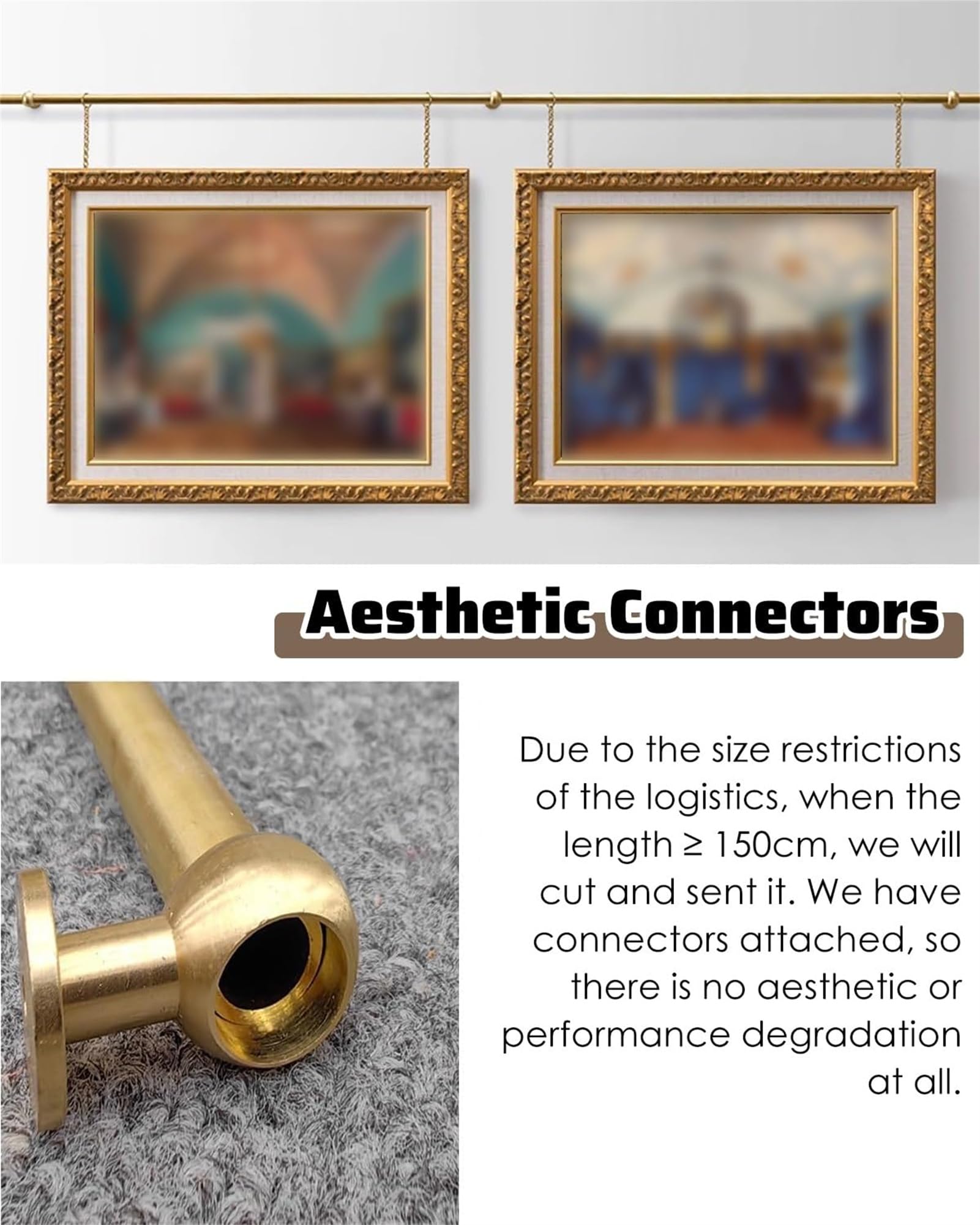Sistema per appendere quadri con binario regolabile e anelli a D per arte da parete, stampe su tela e decorazioni per la casa