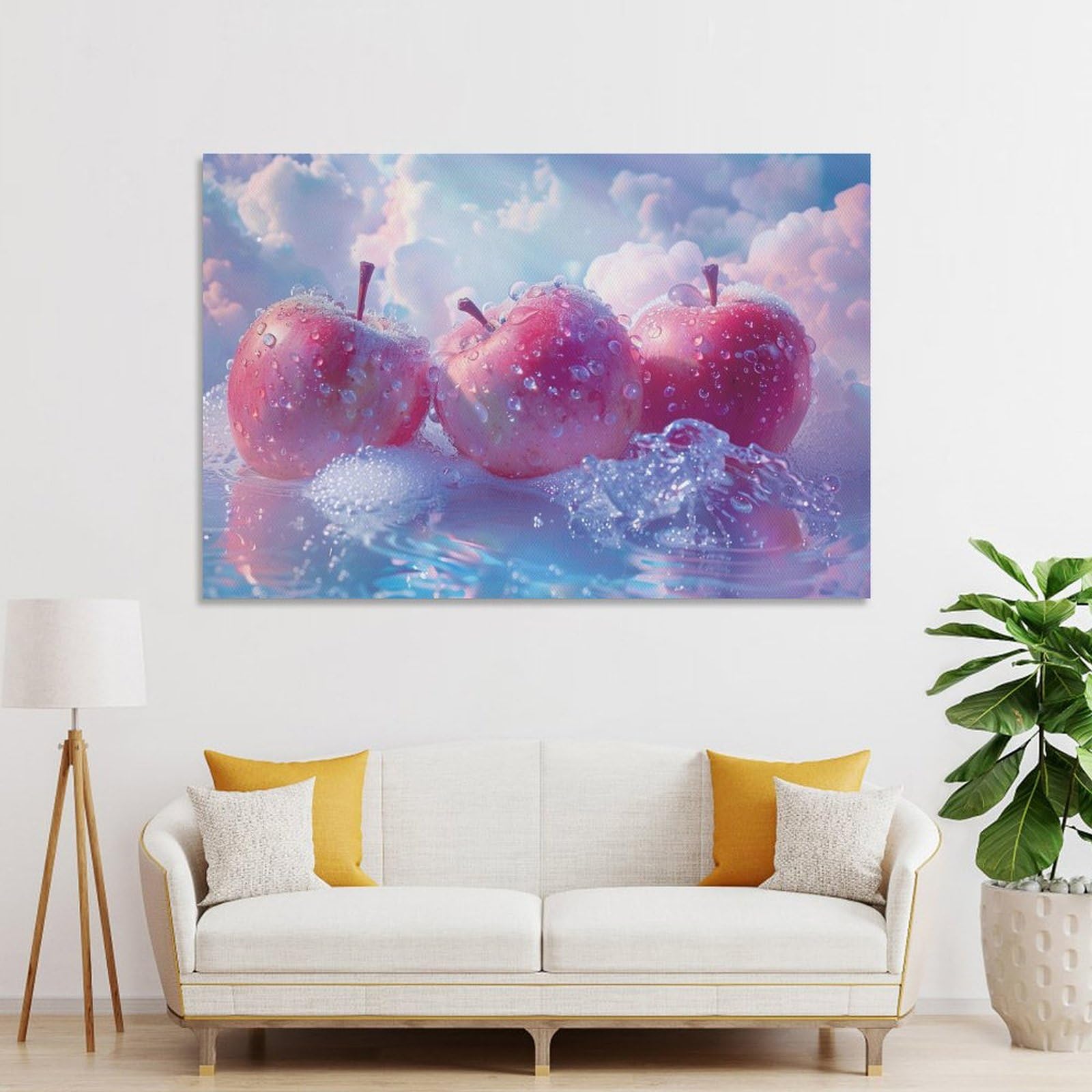 Amazon.co.jp: 絵画 すっきり爽やかなリンゴ アートパネル ポスター