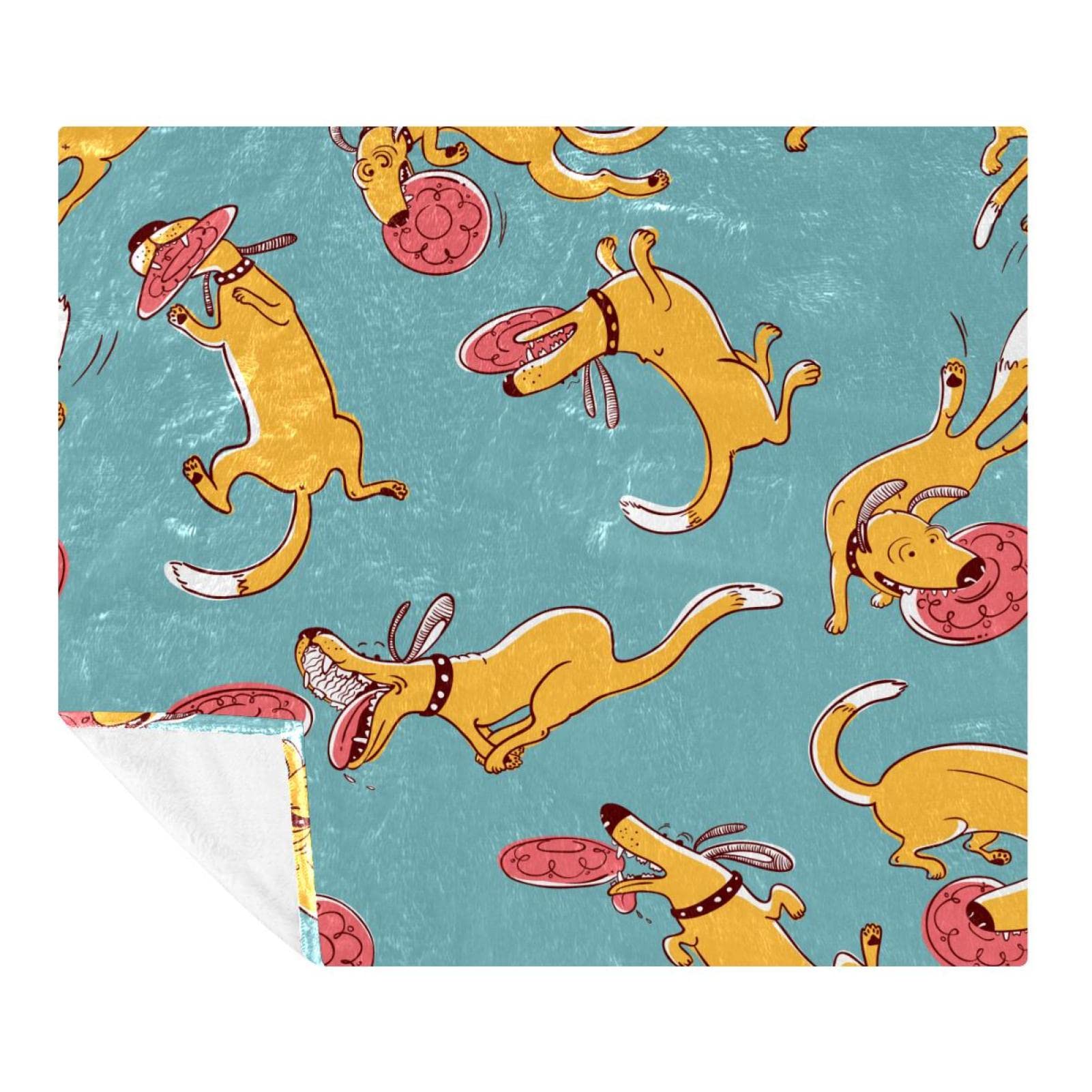 Couvertures chaudes et douces contre le froid hivernal avec motif chien mignon
