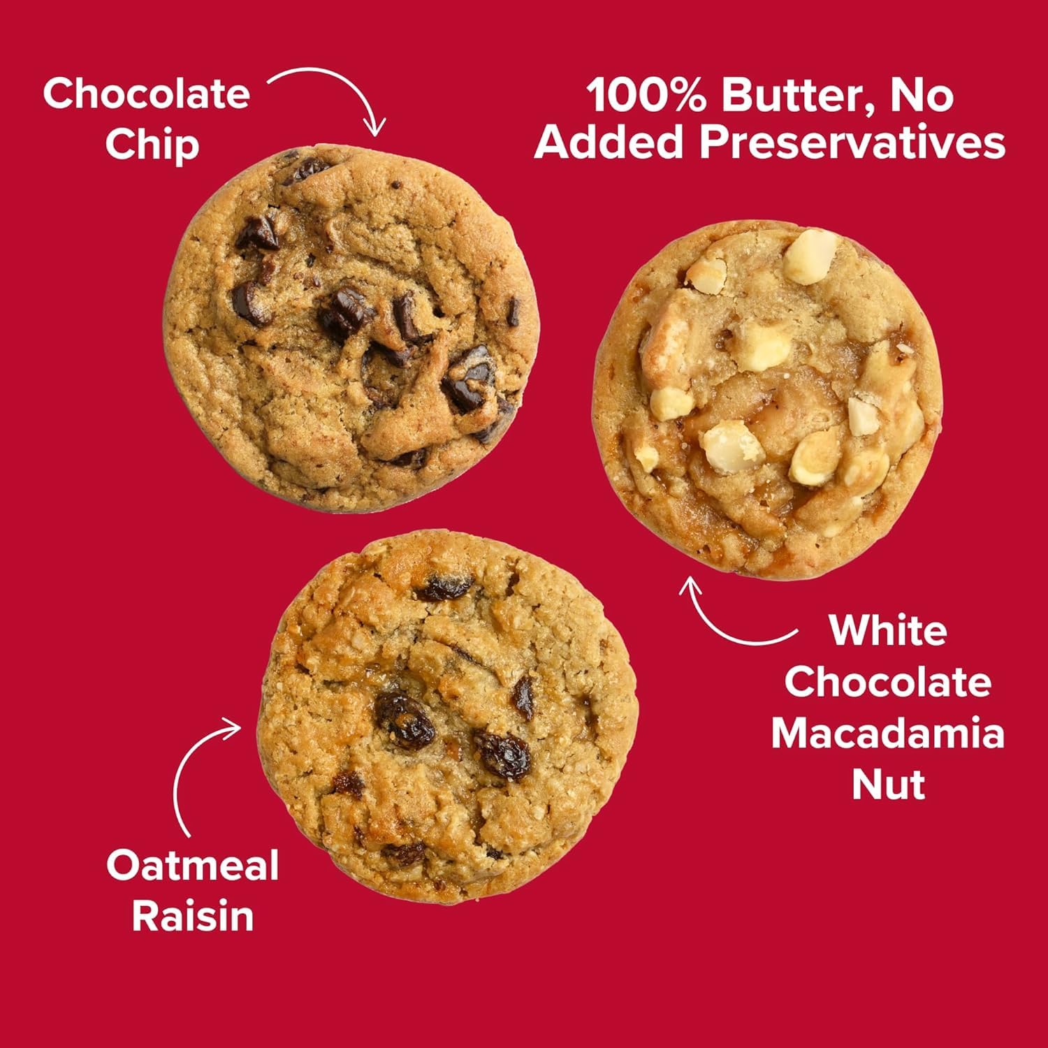 Christie Cookies, Gourmet Cookies, 24 Cookies in Silver Tin