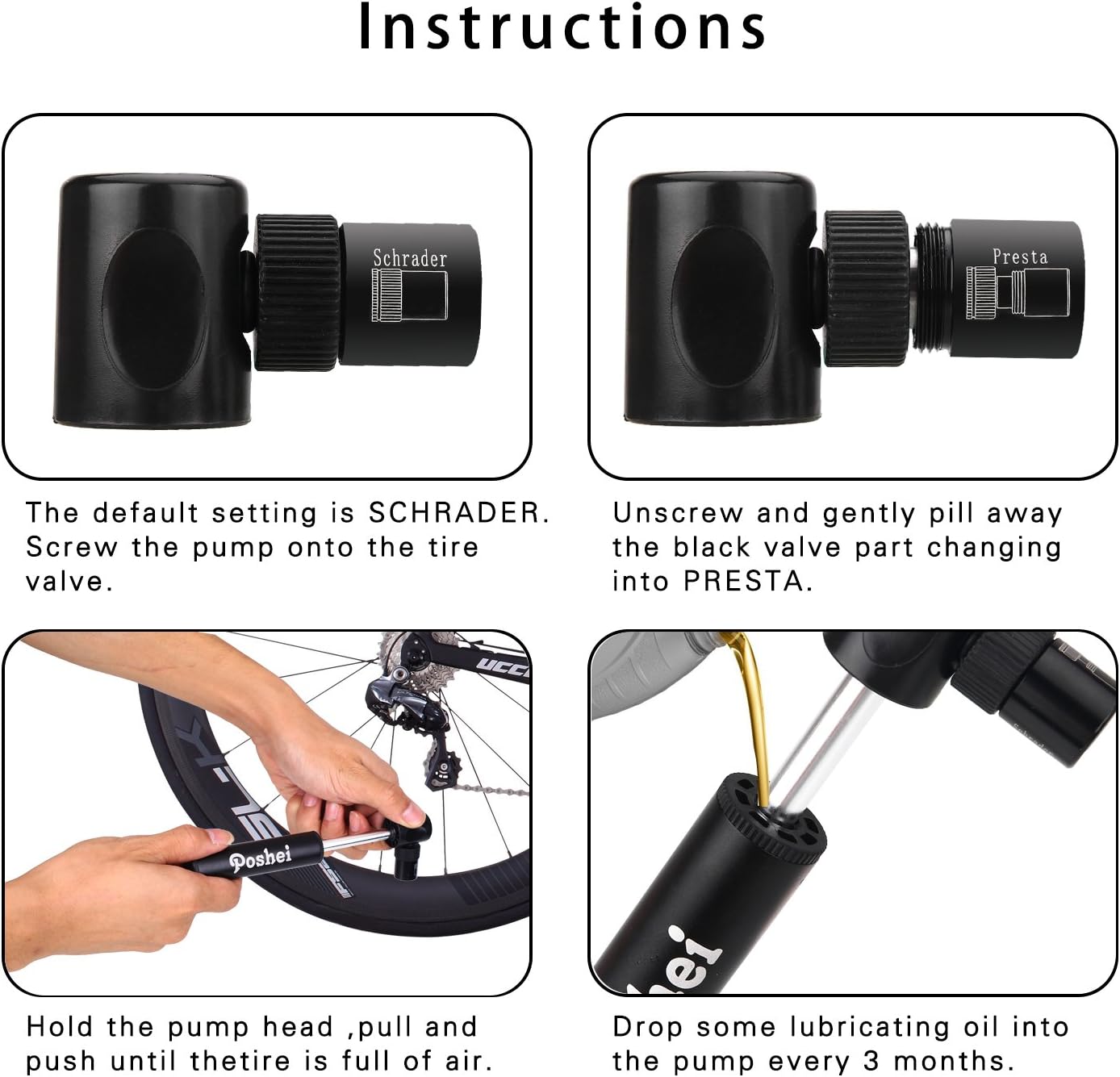 Mini Bike Pump with Multi Function Bike Repair Tools Kit, Alloy Bicycle Tire Pump Fits Presta & Schrader Valve, 100 PSI Mini Portable Cycle Frame Pump for All On & Off Road Tires & Sports Ball