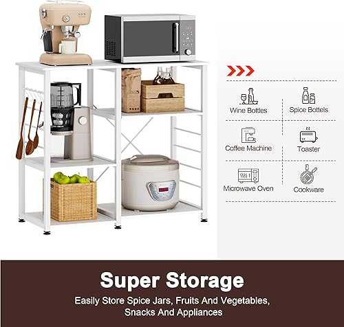 Miniatura 4 de soges Estante de cocina para panadero, soporte para horno de microondas, múltiples capas de almacenamiento de cocina, estante de estación de