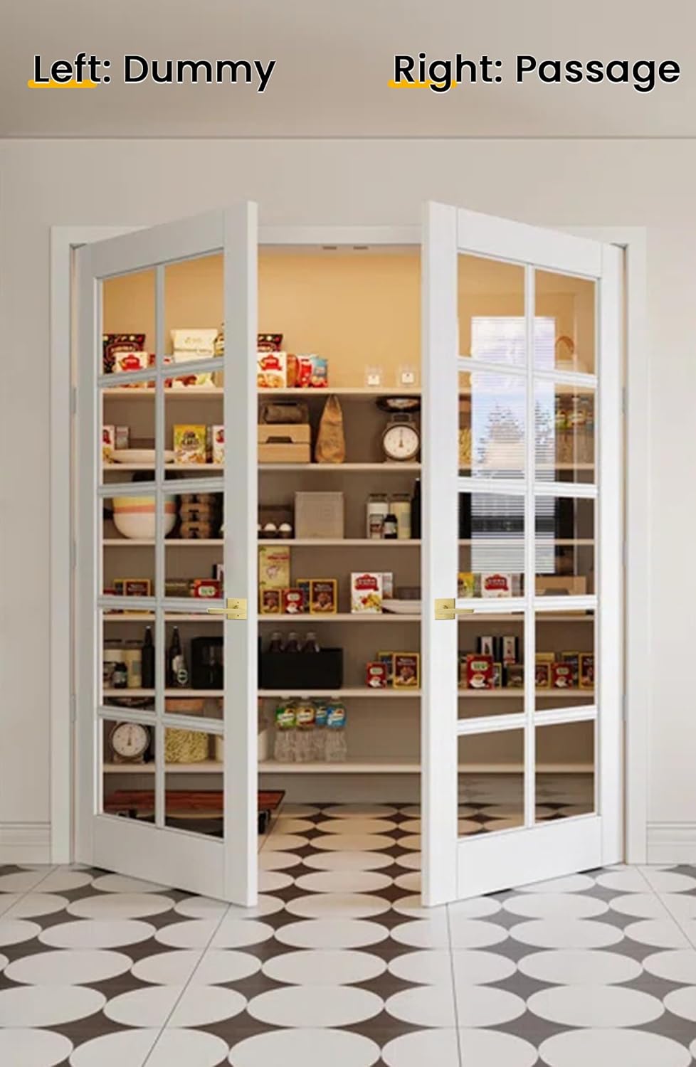 goldenwarm Gold Door Handle Interior, Zinc Alloy Brushed Gold Interior Door Handle for Bedroom Bathroom, Heavy Duty Brushed Brass Privacy Door Lever(1 Pack)