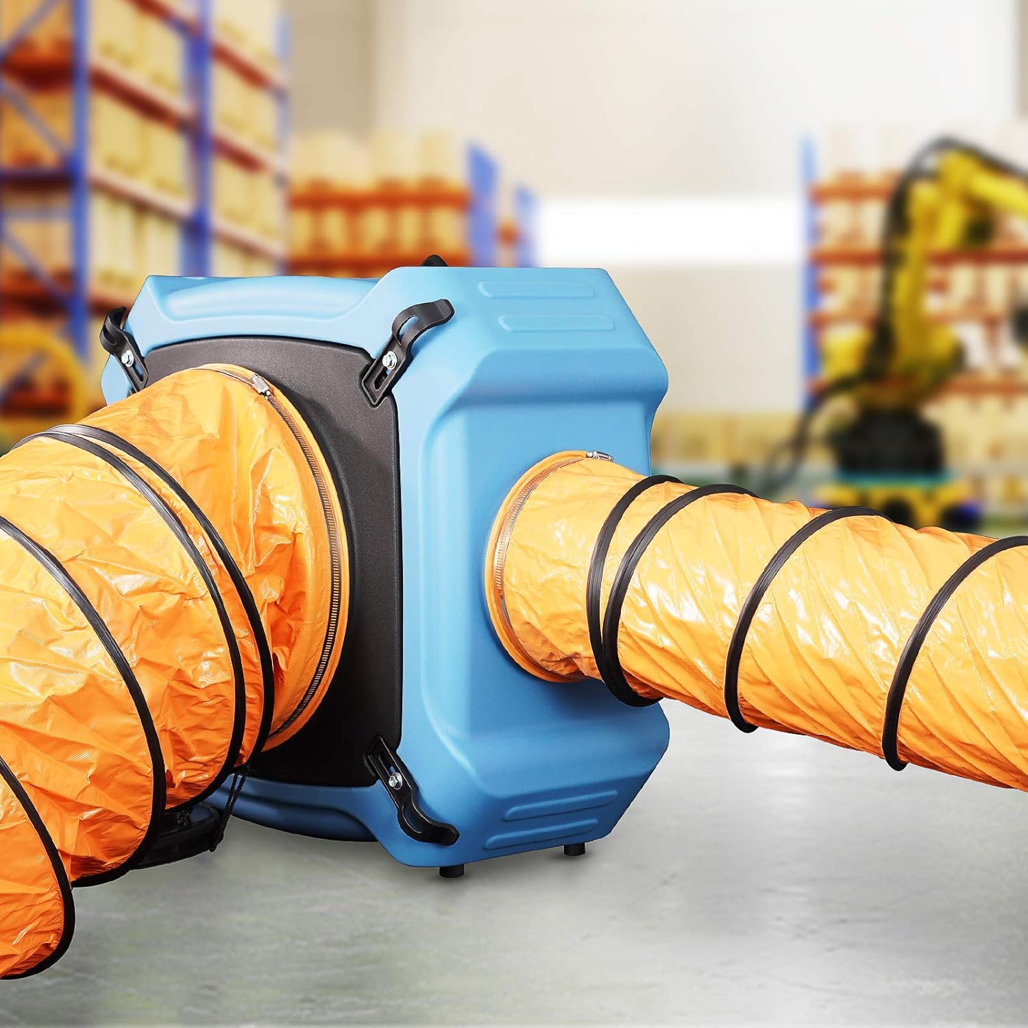 AlorAir 8" PVC Flexible Duct Hose for CleanShield HEPA 550 Air Scrubber and PureAiro HEPA Max 770/870/970, Easy Storage (8 Inch x 16.4 Feet, Outlet)