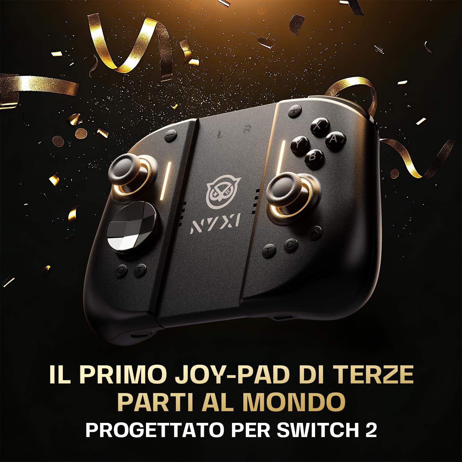 NYXI Hyperion 3 Controller per Switch 2 – Primo Controller Wireless di Terze Parti per Switch 2, Hall joystick, Pulsanti Meccanici, Pulsante C, 9 Assi Giroscopio, Pulsanti Posteriori, Ergonomico