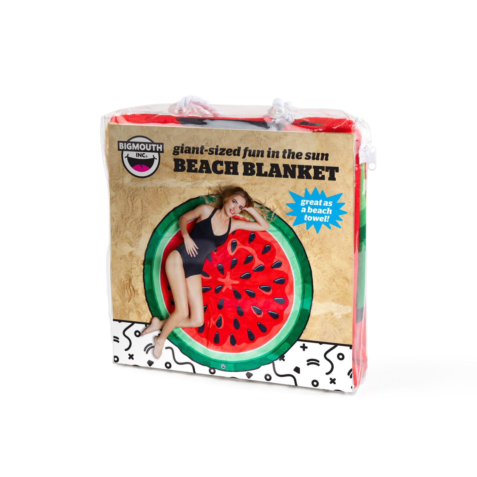 BigMouth Inc – Toalla Playa Melon Agua Sandia Gigante – XXL Redonda Bano Alfombra