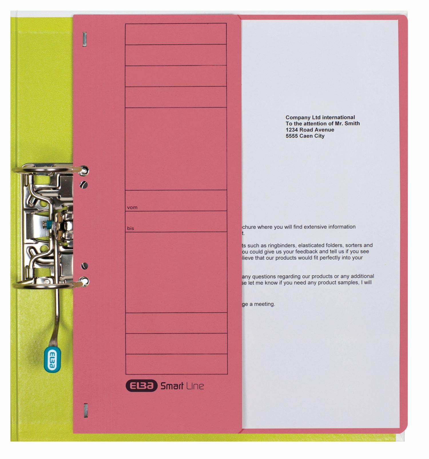 Elba 21421RO Lot de 50 chemises à oeillets en carton manille pour classement administratif avec demi-rabat sur la face avant 250 g/m² Rouge A4 Capacité 200 feuilles