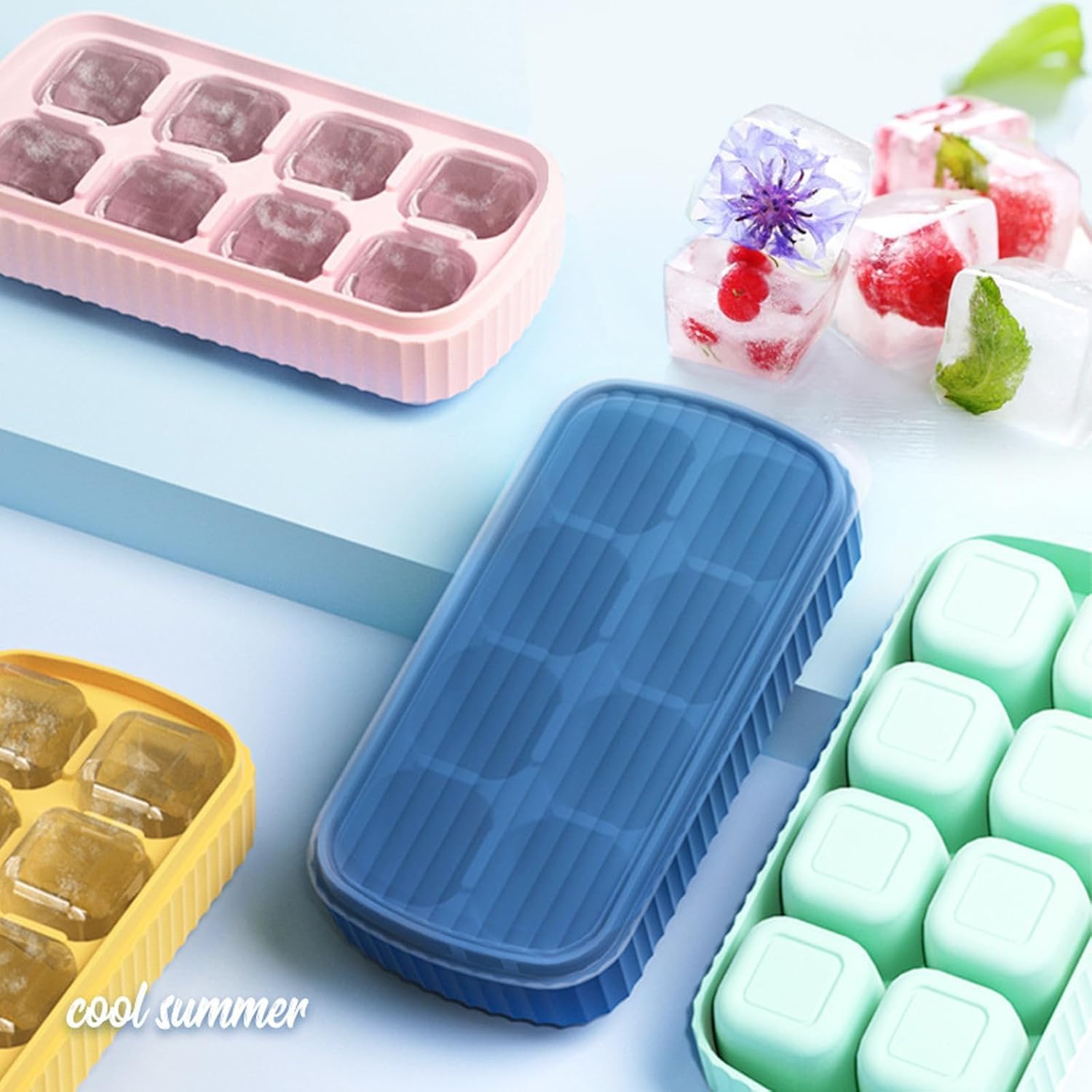 Large Silicone Ice Cube Tray - 8 Cavity -4