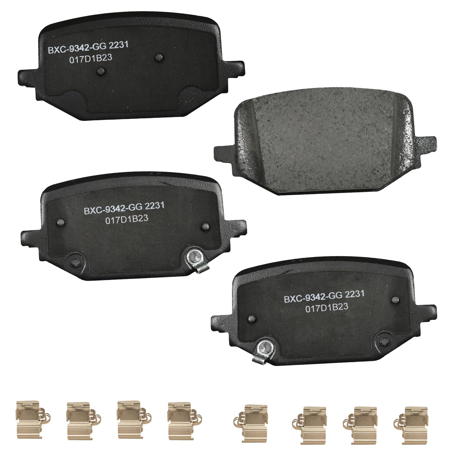 Bendix Premium SBC2231 Ceramic Rear Brake Pads for Ford Explorer 2024-2020, Mustang 2024, Police Interceptor Utility 2024-2020, Lincoln Aviator 2023-2020