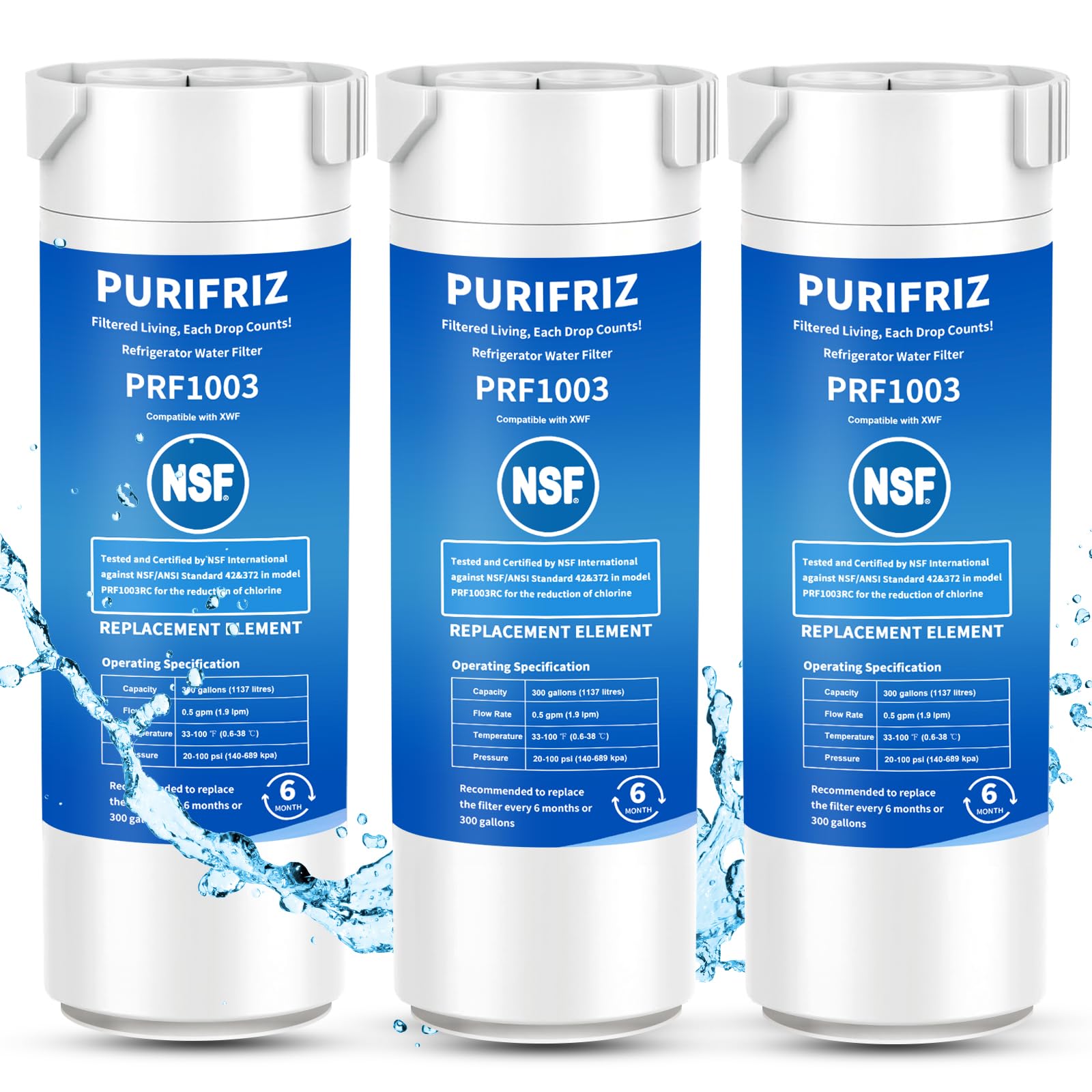 Amazon.com: PURIFRIZ 3 Pack XWF (Not XWFE, NO Chips), Refrigerator