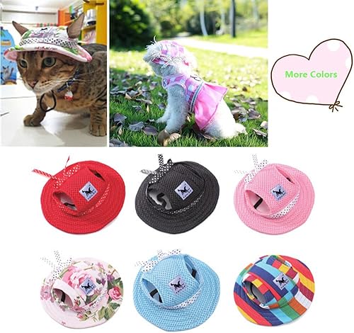 Miniatura 7 de Gorra pequeña de princesa para mascotas, para exteriores, para perro, gato, ocio, protección solar, visera de protección solar, para verano,
