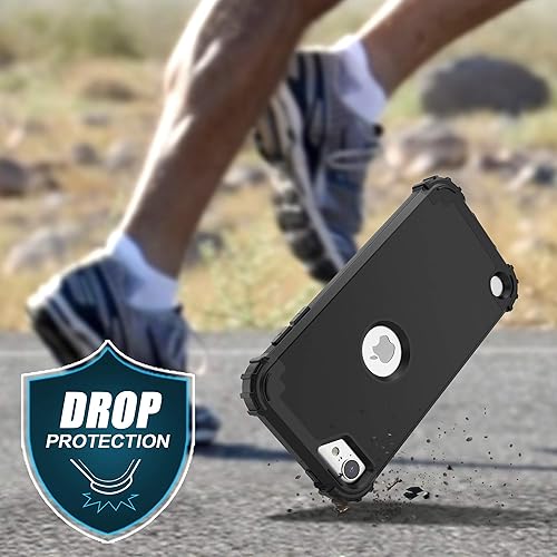 Miniatura 7 de IDweel Funda para iPod Touch de 7 generación con 2 protectores de pantalla, híbrida 3 en 1, a prueba de golpes, delgada, resistente, carcasa de