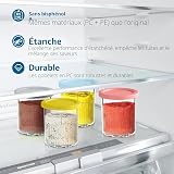 vione Remplacement des pintes et couvercles Ninja Creami Deluxe - 4 packs, 24 oz. Compatible avec les séries NC501, NC500 - Sans BPA, Lavable au lave-vaisselle, Couleurs assorties - 4