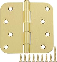 Vista 7 de Paquete de 18 bisagras negras para puerta de 4 pulgadas x 4, redondeadas, resistentes, bisagras exteriores negras mate para puertas interiores