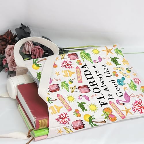 Miniatura 3 de POFULL Florida Vacaciones Regalo Florida Es Siempre Una Buena Idea Bolsa Cosmética Florida Viaje Regalo