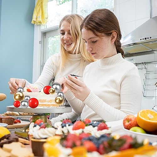 Miniatura 97 de Rsstarxi 30 piezas de bolas de burbujas para decoración de tartas, bolas de espuma, mini globo para cupcakes, decoración de bricolaje para baby Oro