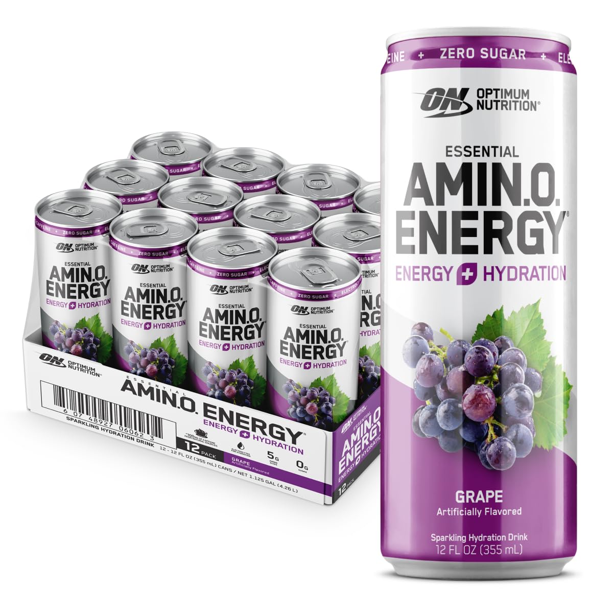 Buy Optimum tion Amino Energy Sparkling Hydration Drink, Electrolytes, Caffeine, Amino s, BCAAs