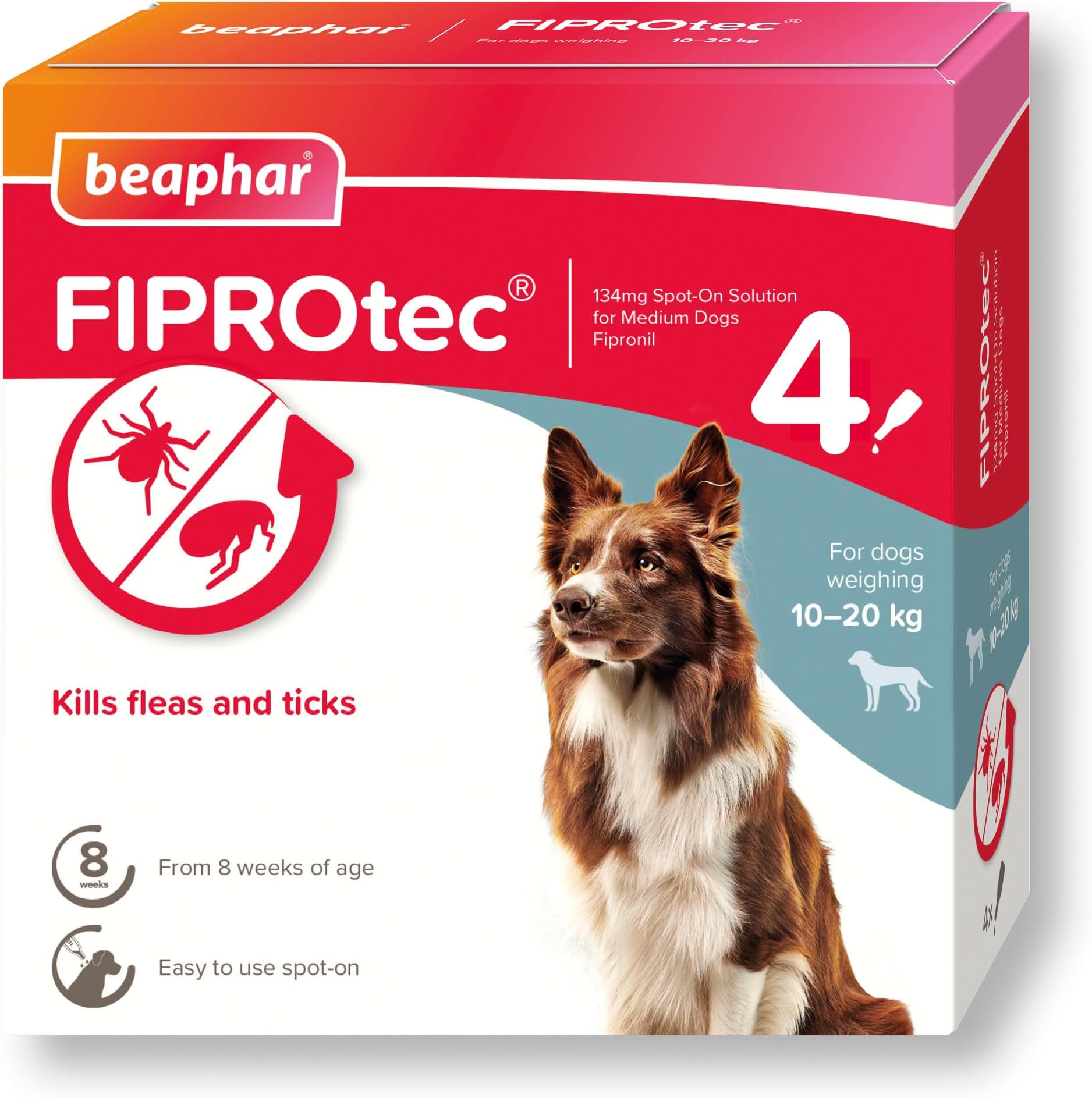Fiprotec Spot-On For Medium Dog, 4 Pipette