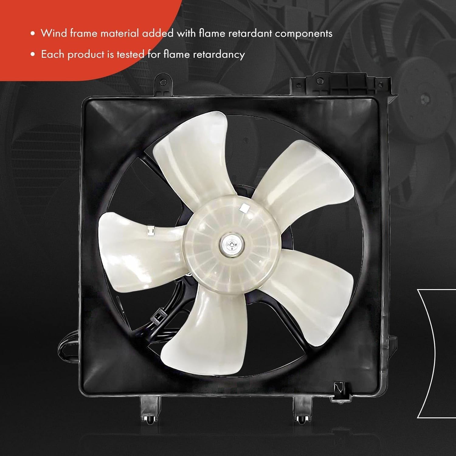 A-Premium Engine Radiator Cooling Fan Assembly Compatible with Select Subaru Models - Outback 2005-2009, Legacy 2008-2009 - Replace# 45121AG01A