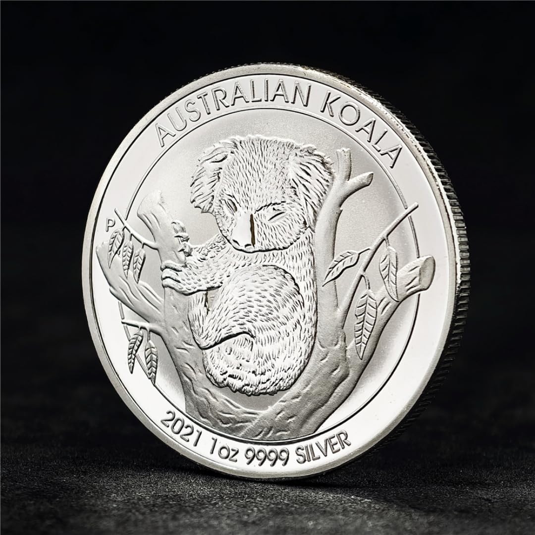 MINHBDER Commemorative Coins Australian Koala 2021 1Oz Silver Souvenir Coin Elizabeth II Australia Challenge Coin Collectible