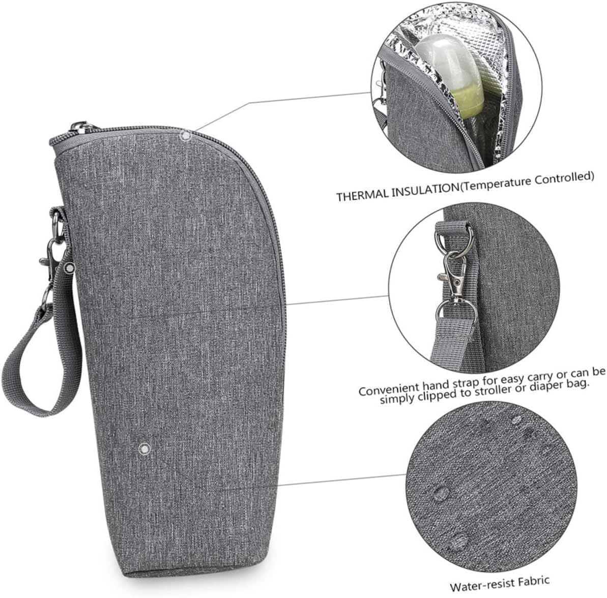 UPKOCH Portable Bottle Insulated Bag Thermal Milk Storage Pouch for Outdoor Use Keeps Milk Fresh for Hours Easy to Clean for Nursing Moms The Go