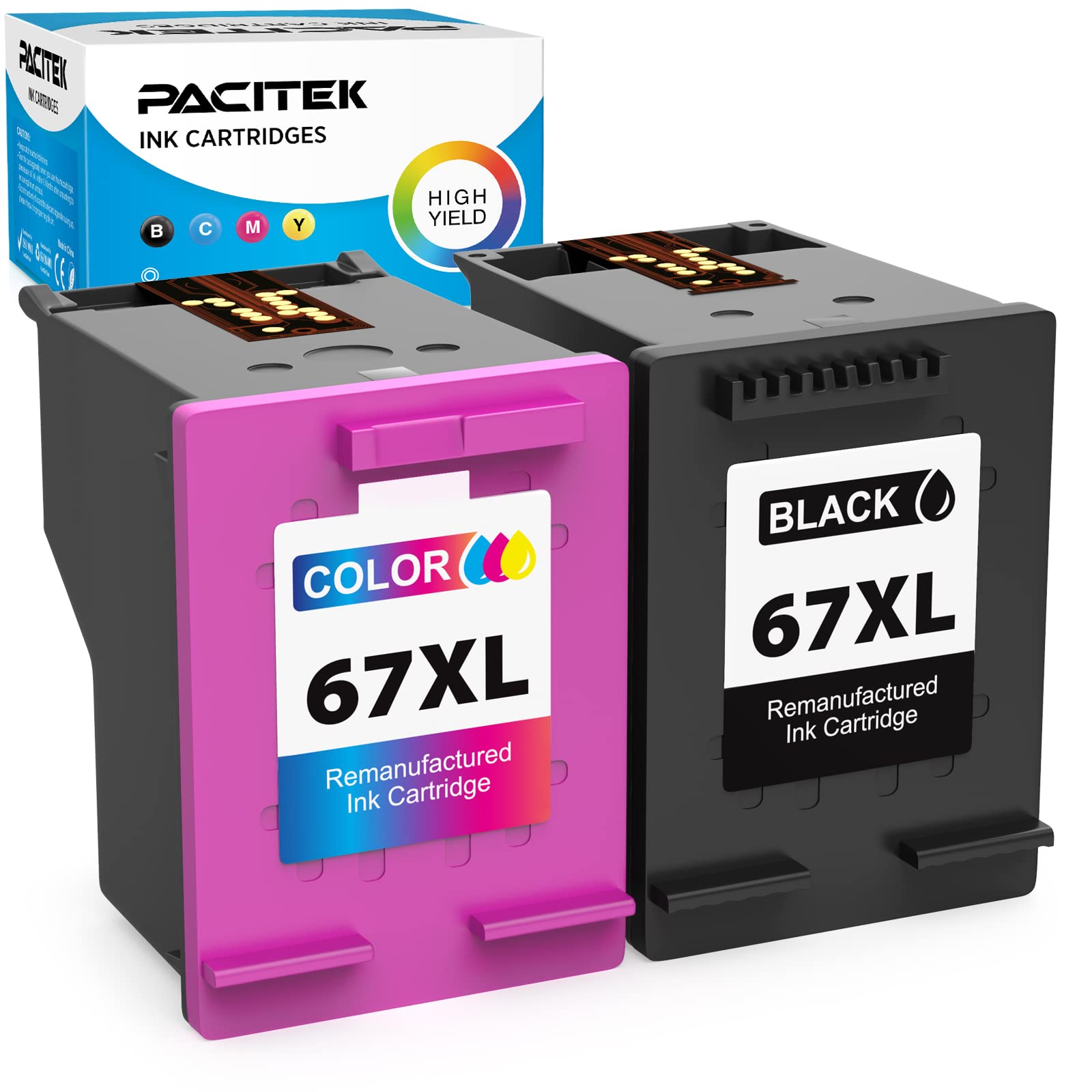 Remanufactured HP 67XL Ink Cartridges for HP Envy Photo 6052 6055 6058, Envy Pro 6420 6452 6455 6458 Printer