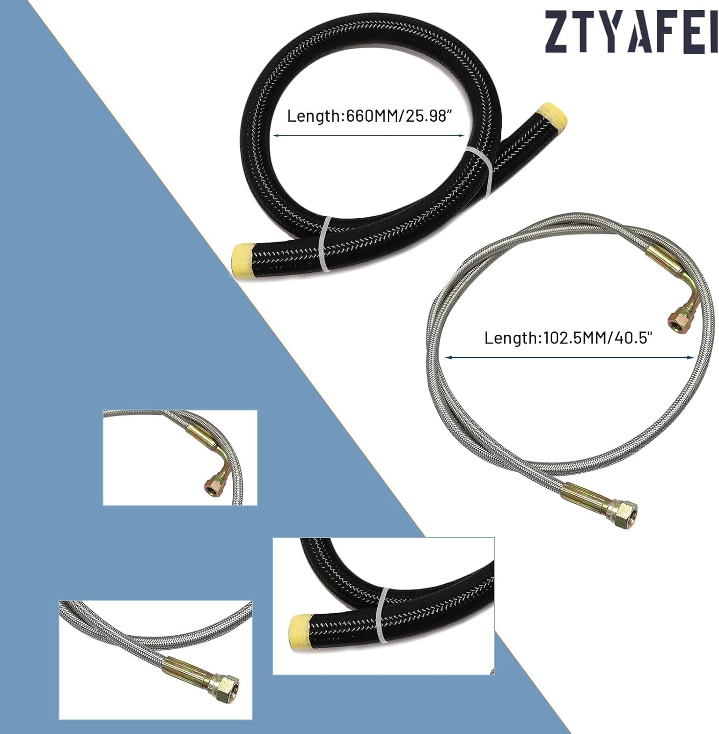 Universal Turbocharger Oil Feed and Drain Return Line Kit-Compatible with T3 T4 GT35 T70 T66 T61 T60 T04E T04 GT32 GT40 GT42 GT4088R GT4049R GT42R/RS GT4294R GT4202R