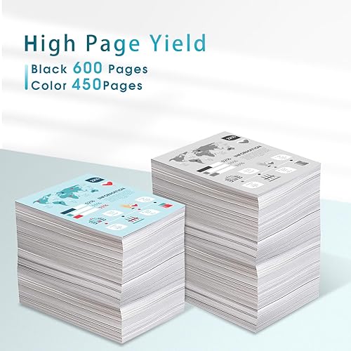 Miniatura 3 de Paquete combinado de cartuchos de tinta 61XL negrotricolor, alto rendimiento, repuesto para tinta HP 61 61XL, funciona con HP Envy 4500 5530 4502,