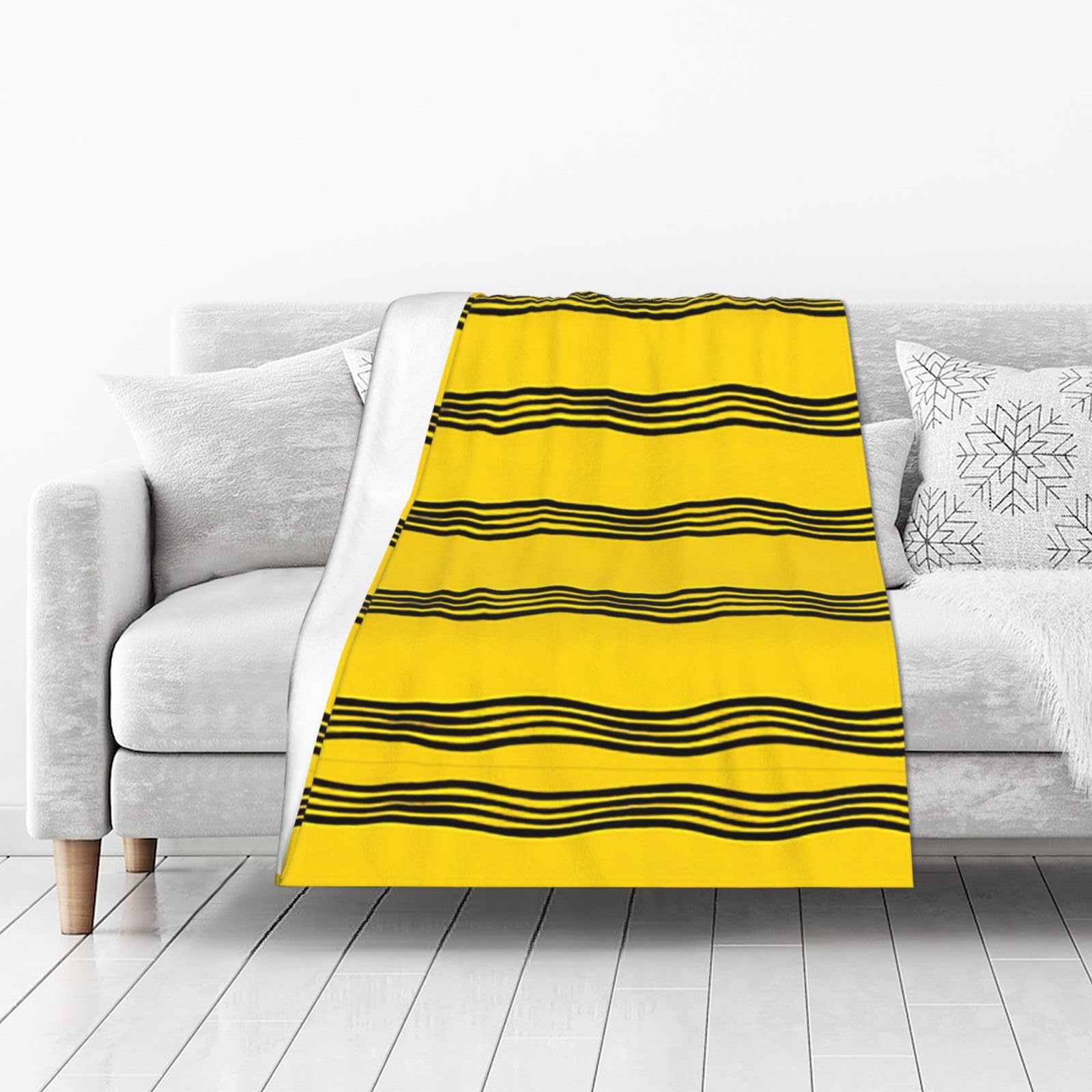 DUYIOKH Golden Ripple Print Thick Throw Blanket, Blanket for Couch Bed Warm Travel Blanket for Camping Movie Night
