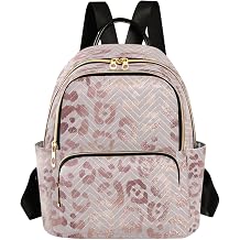 SUABO Leopard Print Cheetah Rose Gold Fashion Backpack Purse Ladies Fashion Rucksack Travel Shoulder Bag