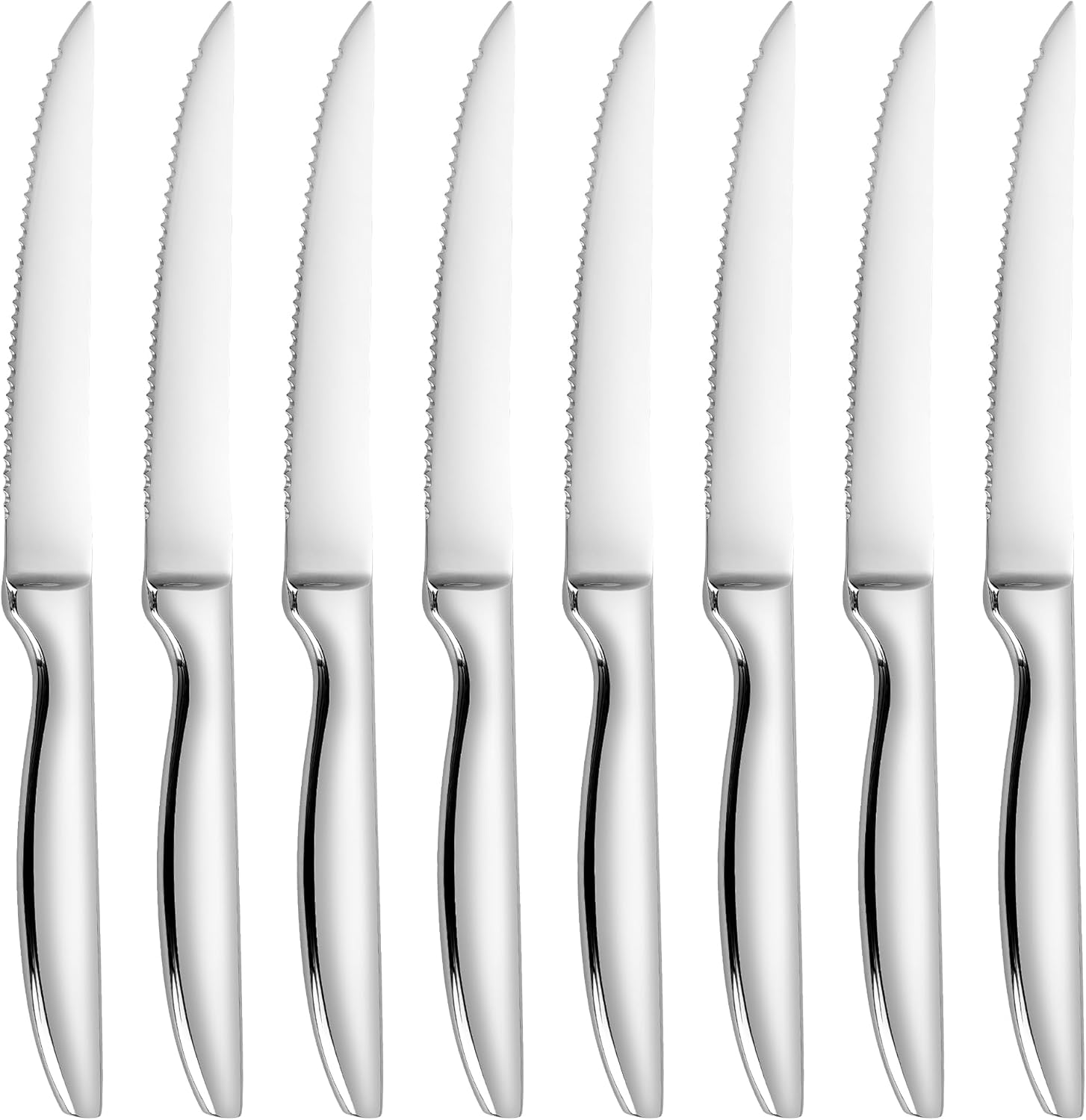 Steak Knife Set of 8, Serrated Steak Knife, Kitchen Steak Knives, Steak Knives Dishwasher Safe, Stainless Steel Knives