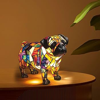 Amazon.co.jp: 猫ランプステンドグラス、犬ランプ、動物シリーズ