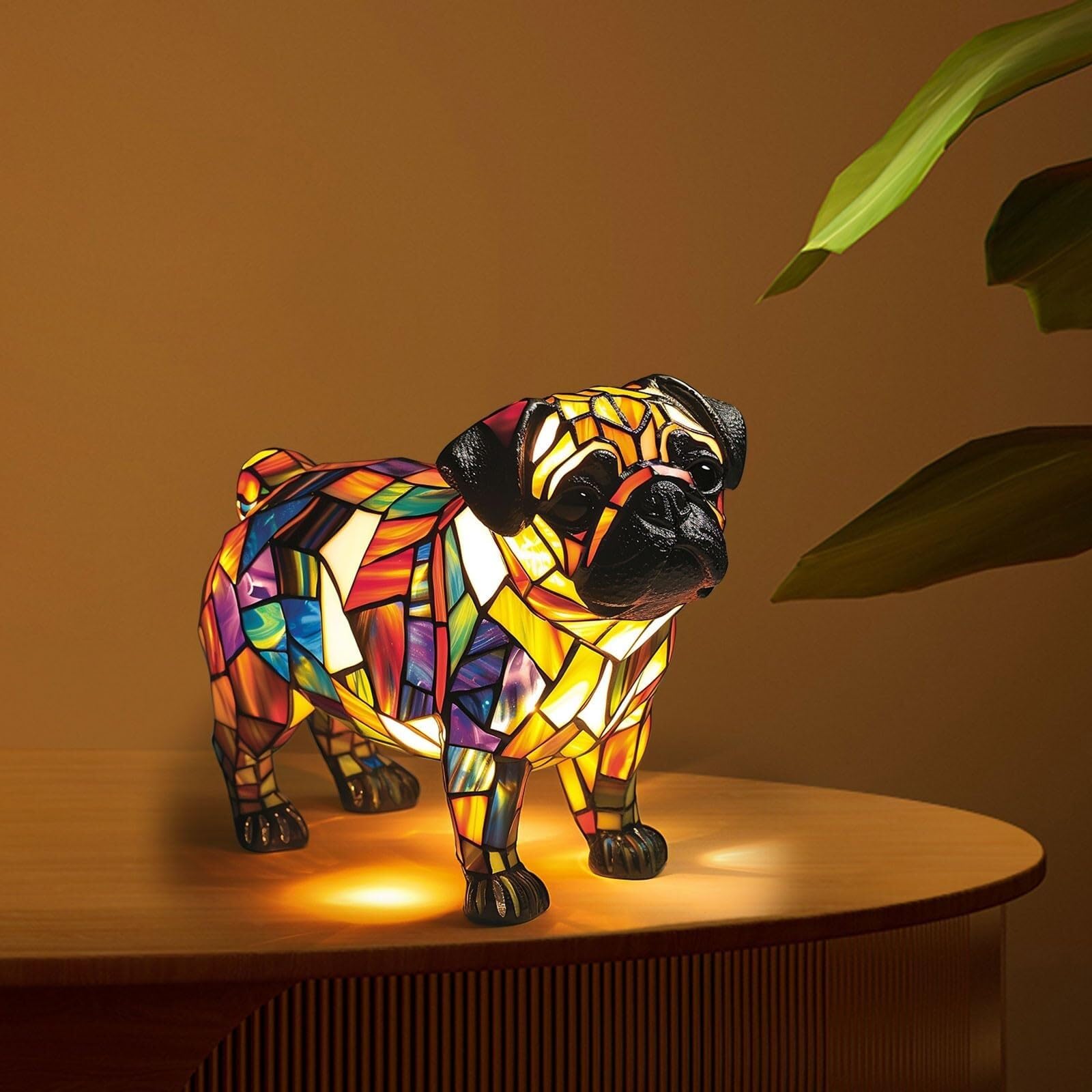 Amazon.co.jp: 猫ランプステンドグラス、犬ランプ、動物シリーズアート