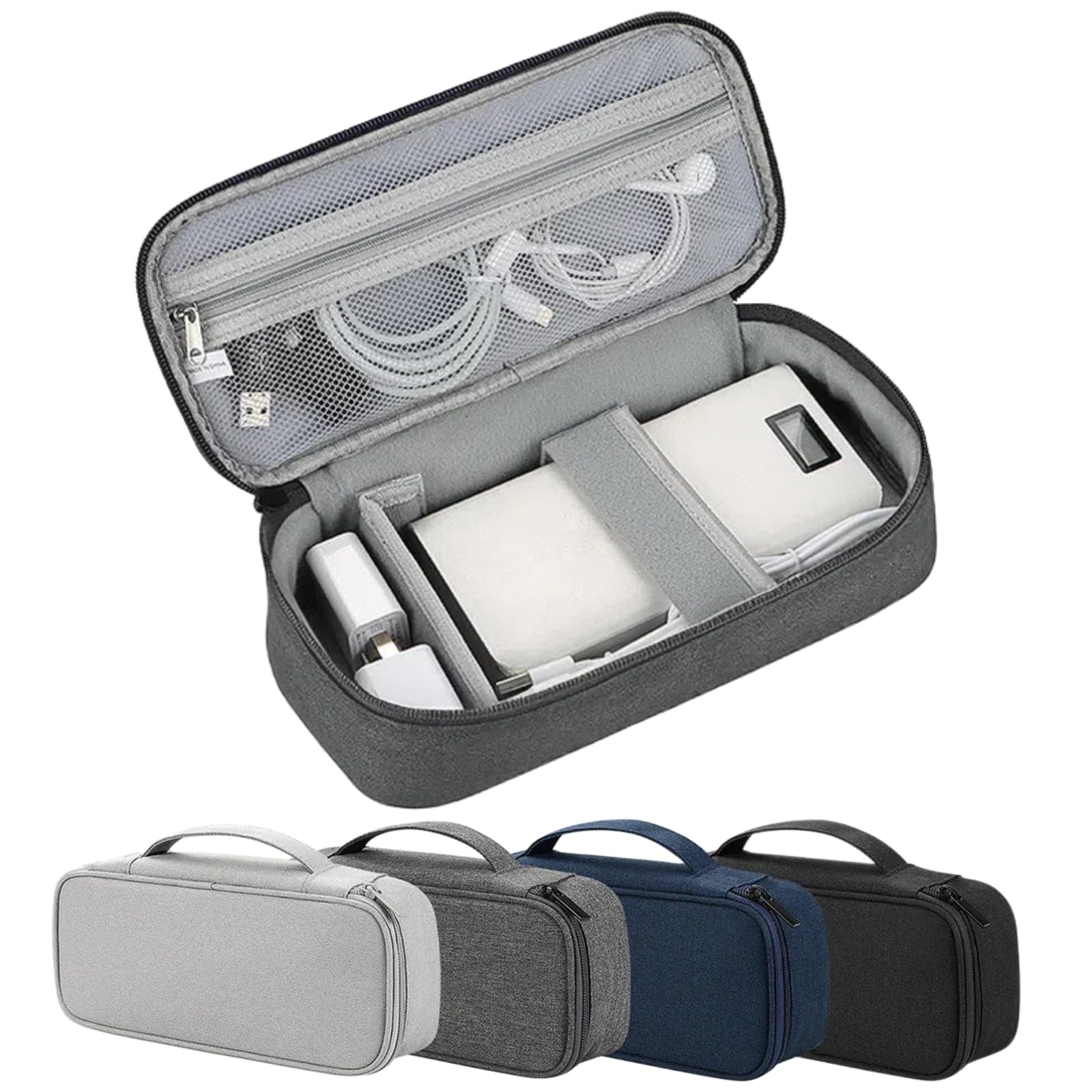 Arae Elektronik Organizer Tasche Kabel Tech Pouch Einfachschicht 25x12x6,5cm - Leichtgewicht Aufbewahrung mit Feuchtigkeitsschutz für Reise und Büro, L
