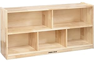 SPARK & WOW 5-Compartment Solid Wood Storage Cabinet