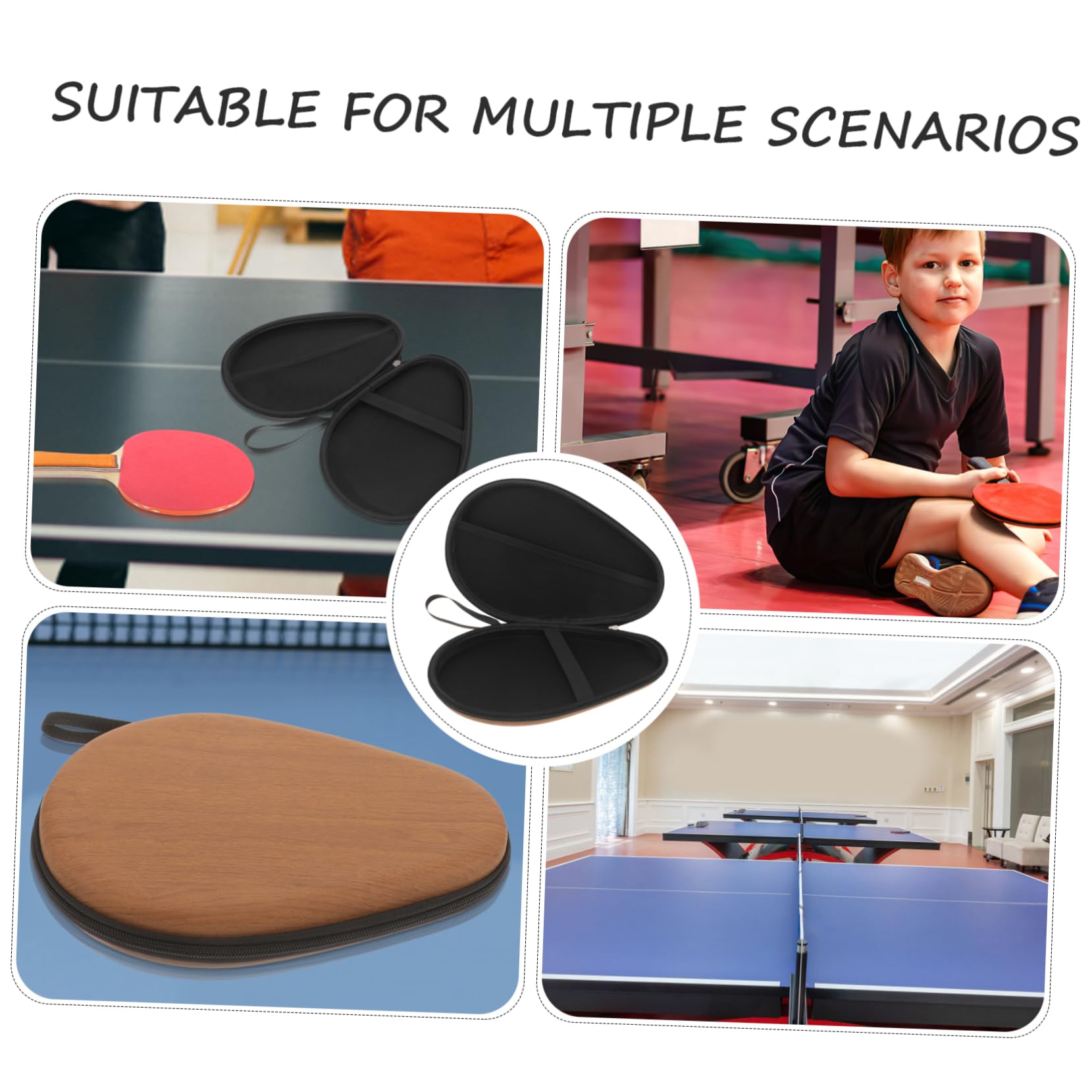 ifundom 5 Custodia per Racchette Pong Protezione per Racchette Tennis Tavolo Design Trasporto Facile e Stoccaggio Efficienti