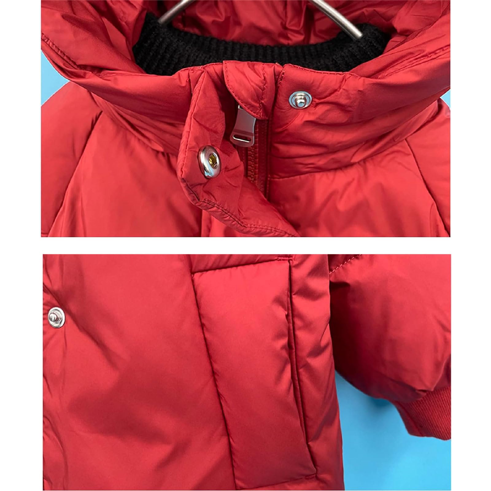 ASSICON Cappotto Invernale per Bambina da Bambino Piumino Leggero Antivento con Cappuccio con Orecchie Tuta da Neve per Bambini Giacca in Cotone con Cappuccio per Bambini