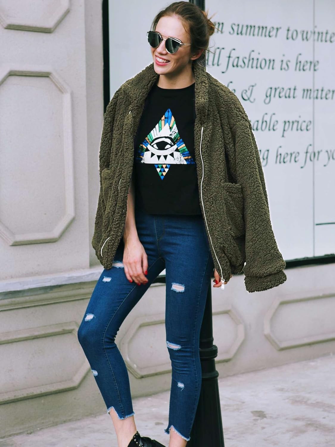 PRETTYGARDEN Women's Fashion Winter Coats Sherpa Fleece Faux Fur Shearling Oversized Trendy Jackets Warm Outerwear Clothing - Image 2