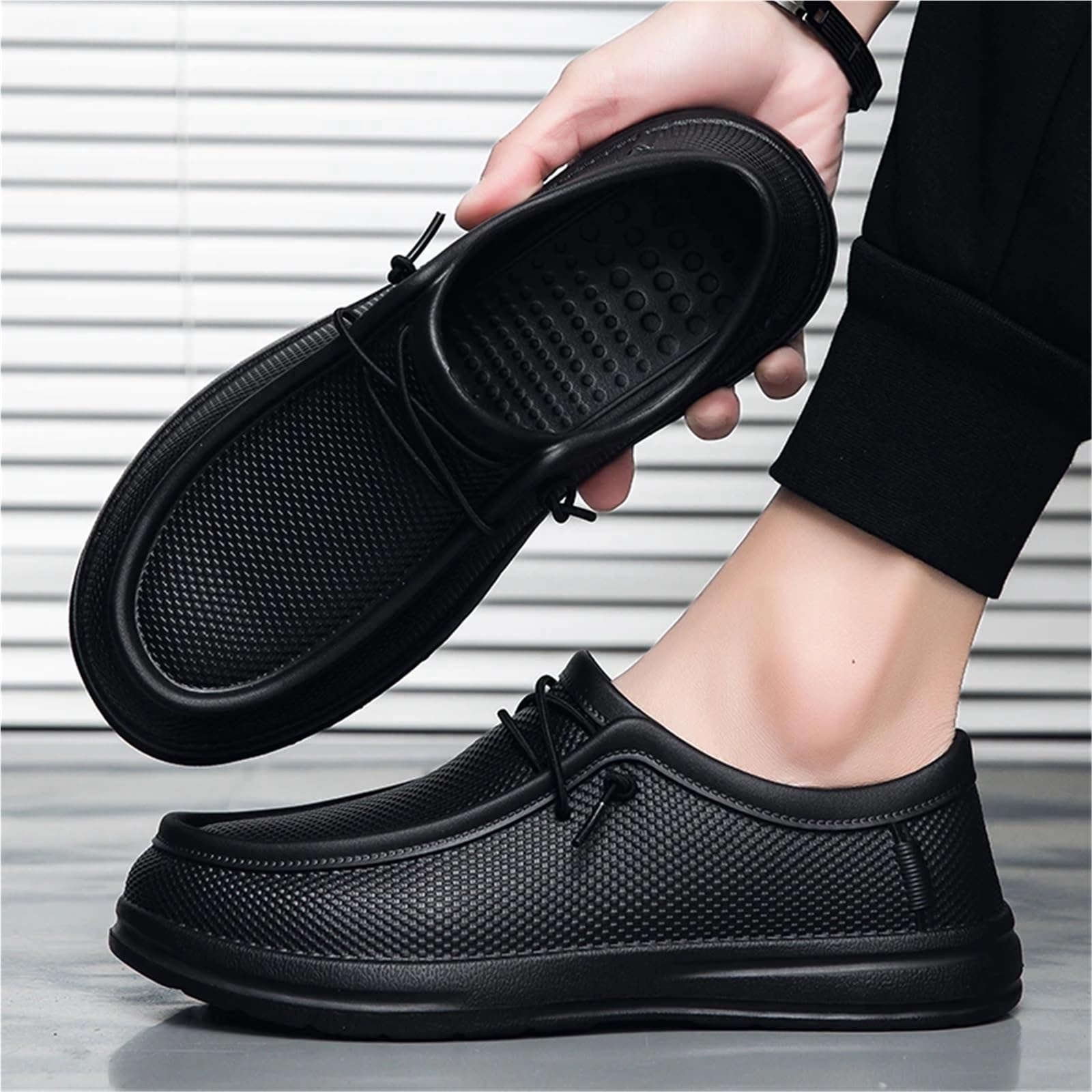 Scarpe da Chef Antiscivolo Scarpe da Chef dell'hotel Uomo | Suola antiscivolo da uomo Plus Size Cucina Giardino Lavoro Scarpe da pesca