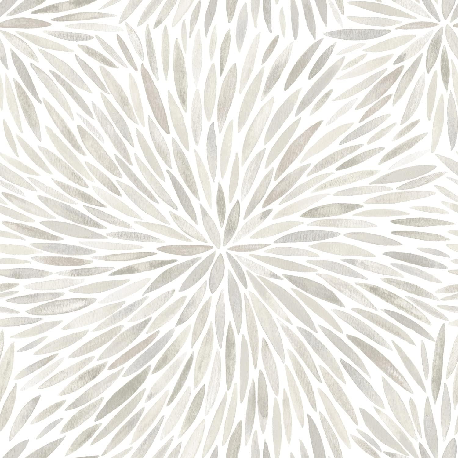 RoomMates Cat Coquillette Burst Peel and Stick Wallpaper, Neutral, Removable Self-Adhesive Wallpaper Roll, 20.5 in x 18 ft